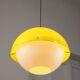 Space-age Yellow Plexiglas Pendant Lamp, 70s