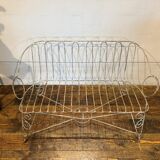 Old wrought iron garden bench