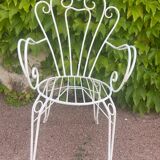 Provençal wrought iron armchairs