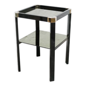 Table d'appoint vintage - verre laiton