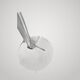 Philippe Starck Archimoon K lamp for Flos 1998 with red collar.