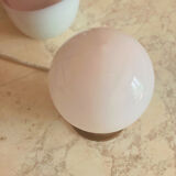 Table lamp pink opaline globe