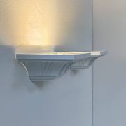 Pair of vintage wall lights, moulded pressed white matte ABS, France, 1980.