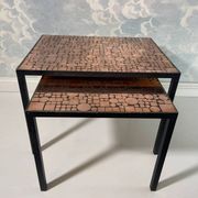 Tables gigognes en cuivre par Herbert Hirche pour Rosenthal, Allemagne, années 1970