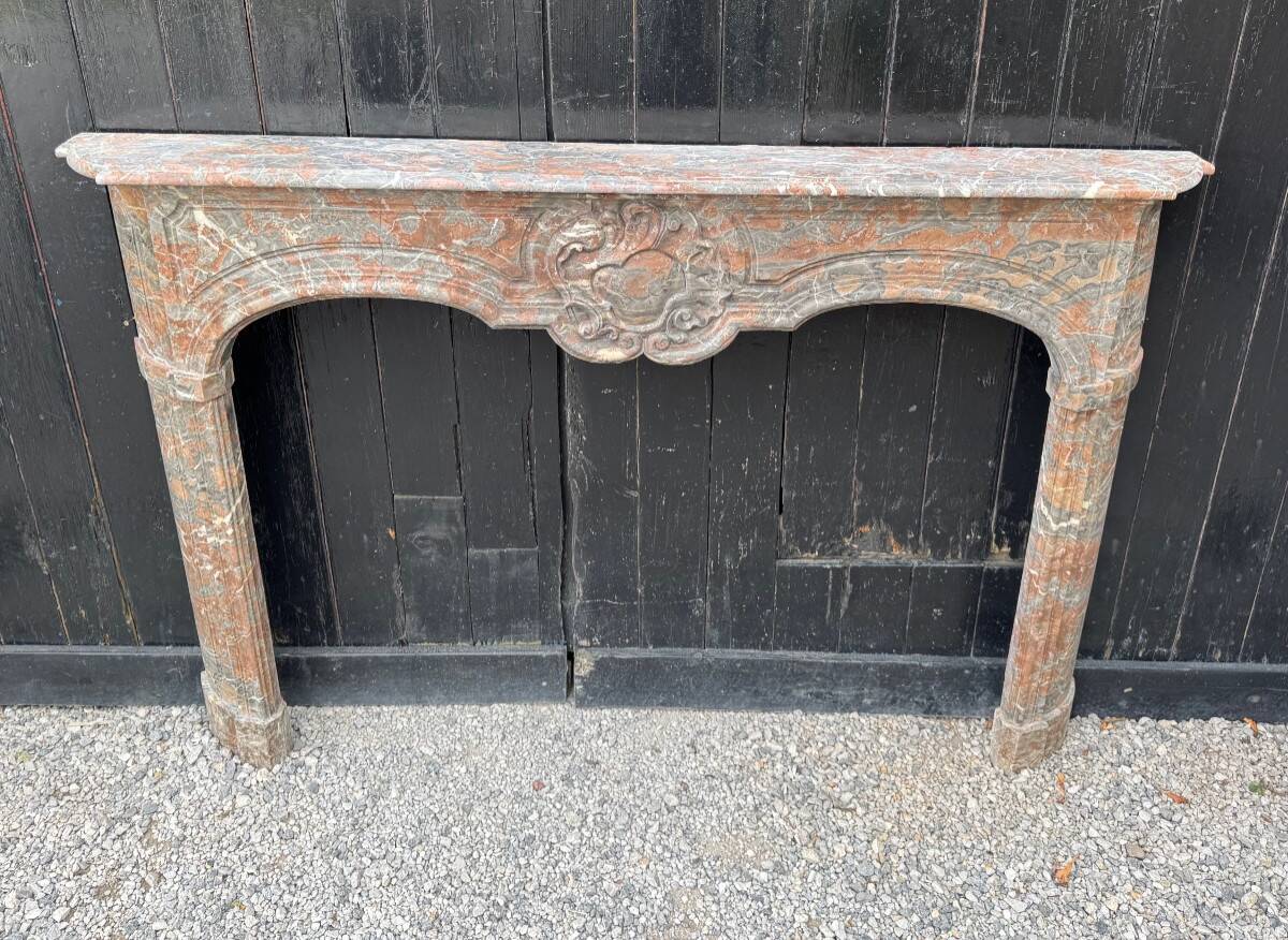 Regency fireplace in Rance marble, 18th century