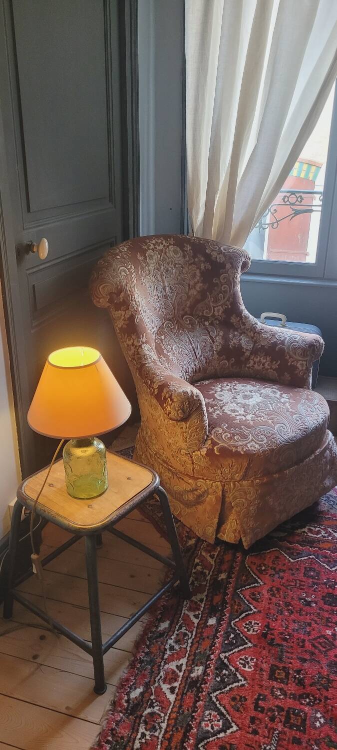 Velvet toad armchair