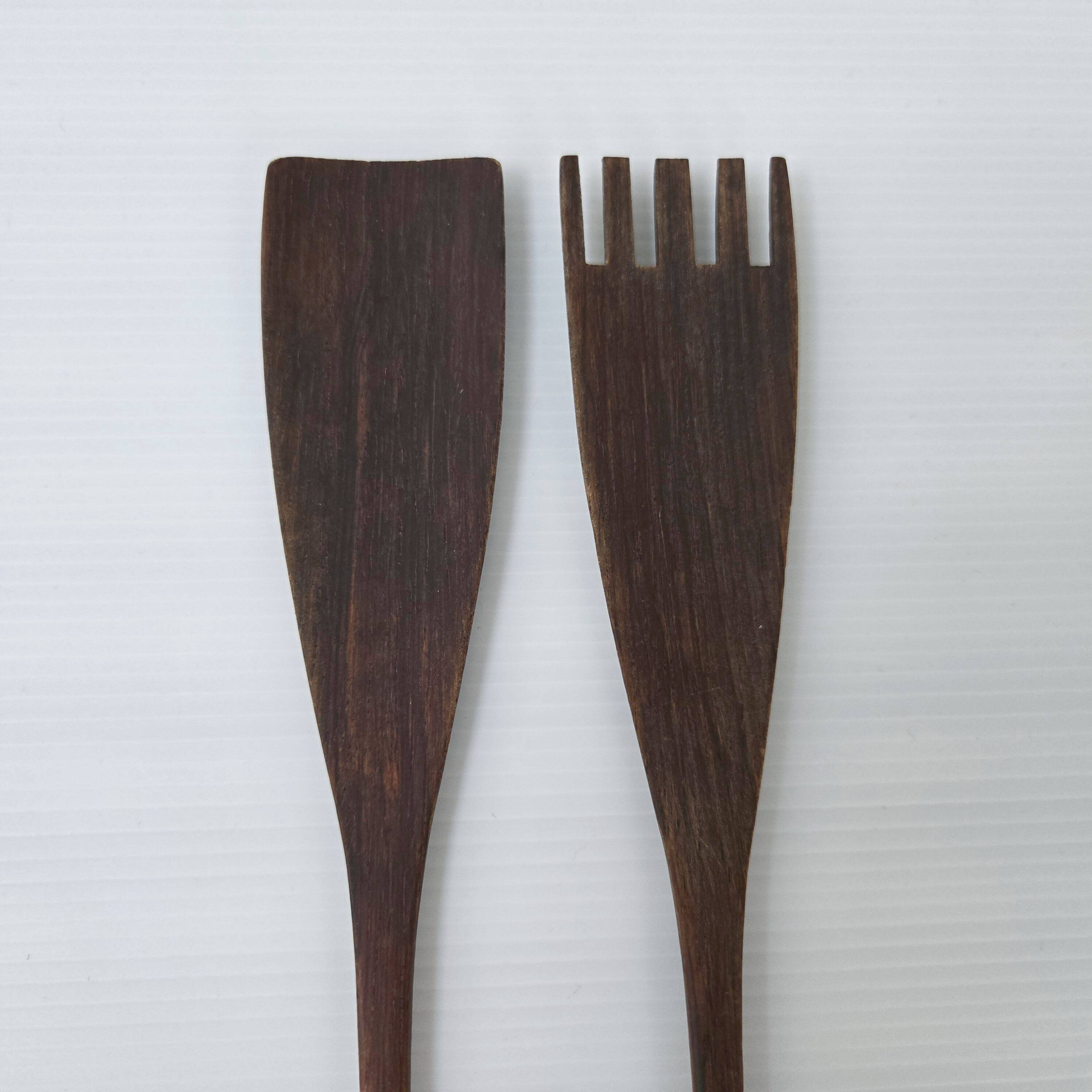 Scandinavian teak salad servers 1960