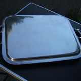 Silver metal service tray