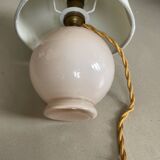 Small old glass table lamp