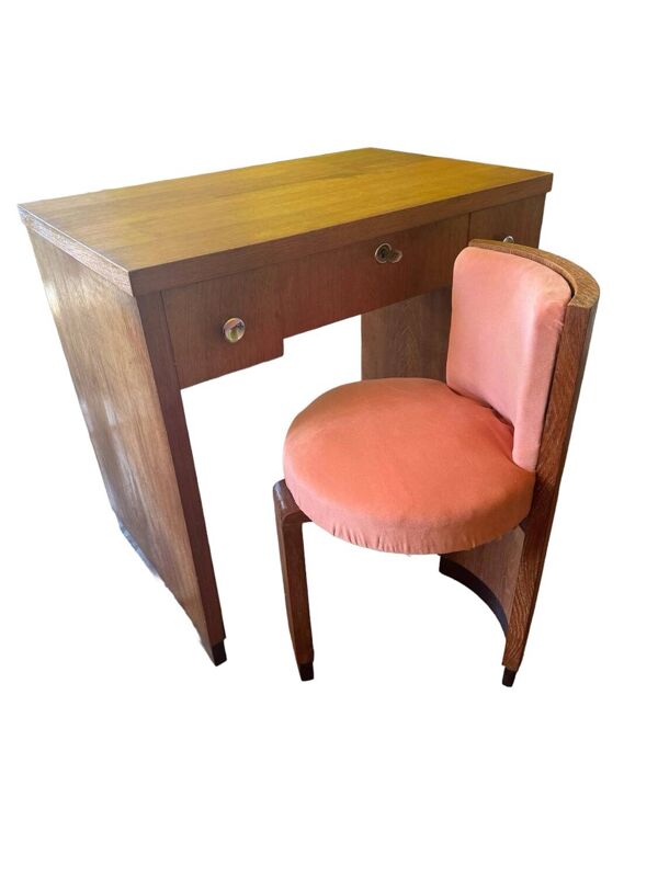 Coiffeuse et sa chaise design Art Déco