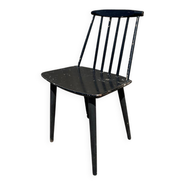 Chaise Mid Century Folke Pålsson J77 pour FDB Møbler 1960's Design