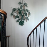 Monumental wall light in Italian wrought iron, attributed to the house.