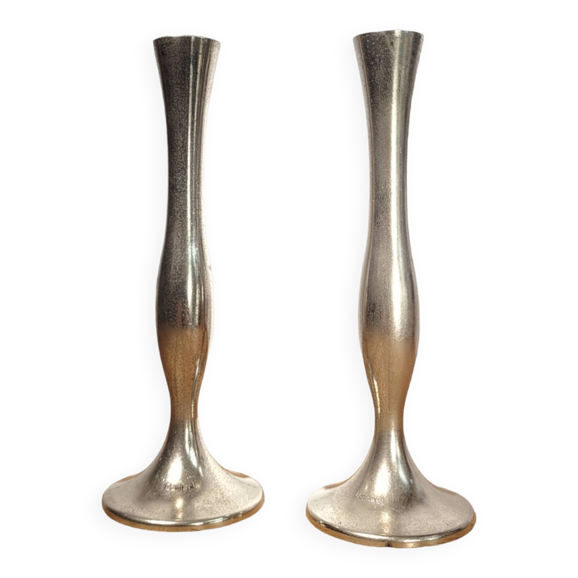 Pair of vintage Damart candlesticks or soliflores