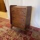 Small vintage chest of drawers in walnut and walnut veneer – 3 drawers