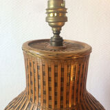 Vintage wicker lamp foot
