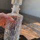 Bottle flask carafe with thick cut glass stopper