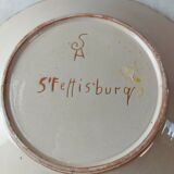 Old plate / dish, glazed ceramics, steffisburg thun switzerland