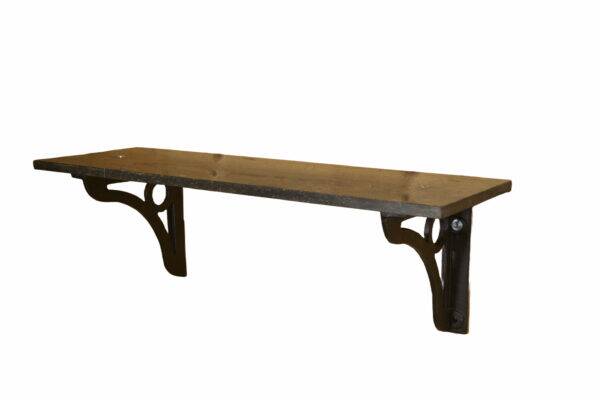 Cast iron and blue stone wall console, France, 1950s