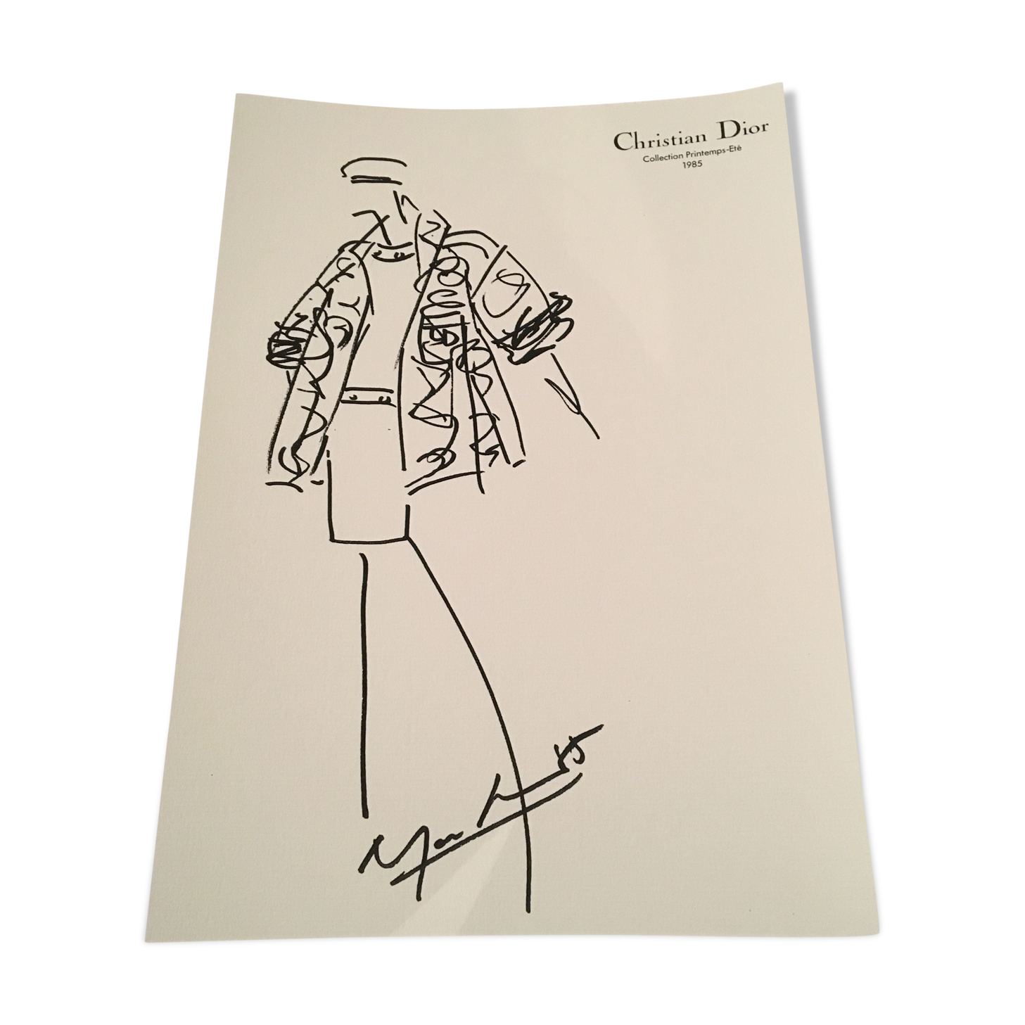 Christian Dior: pretty fashion illustration press collection spring - summer 1985