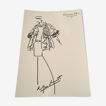 Christian Dior: pretty fashion illustration press collection spring - summer 1985