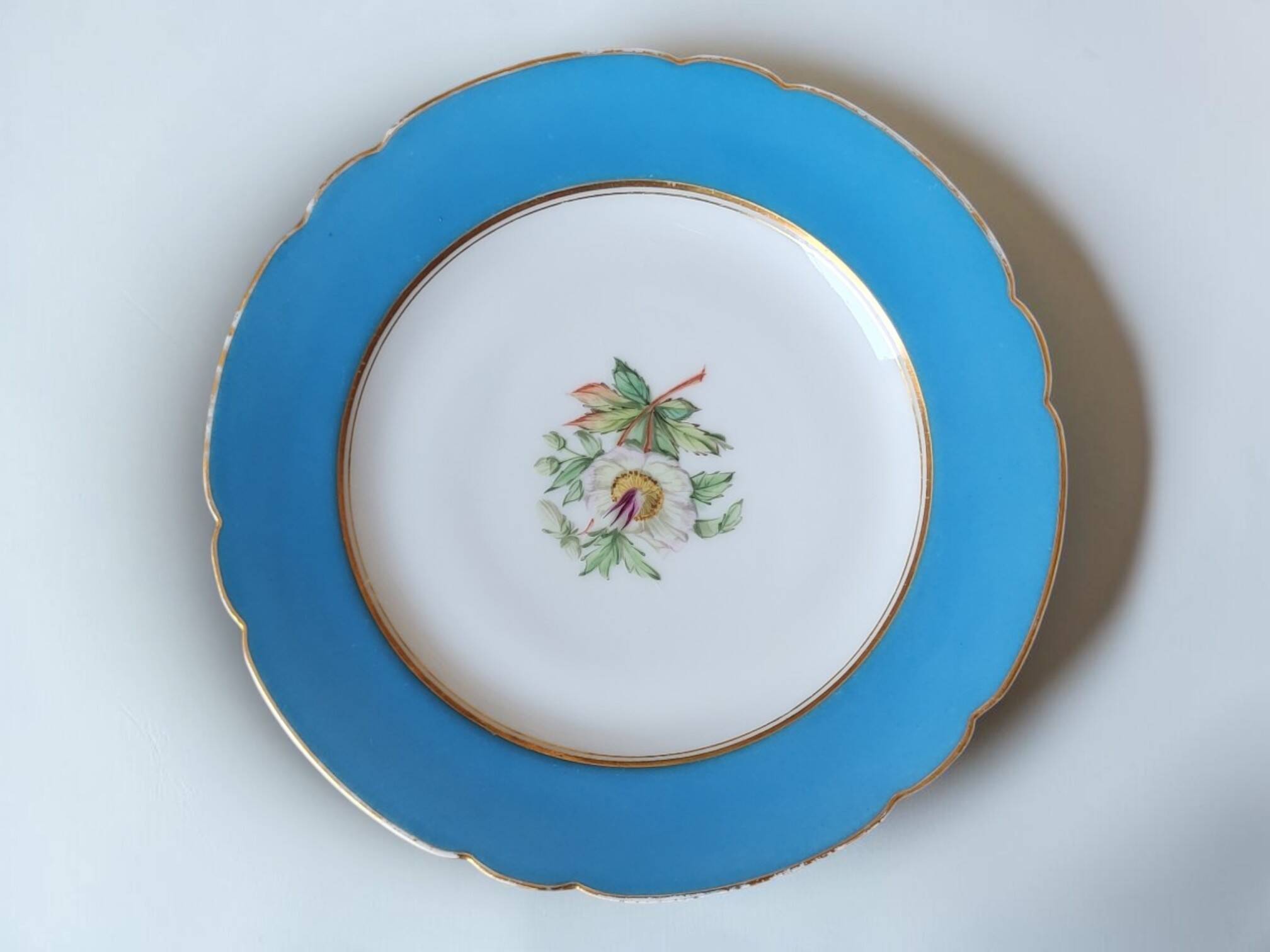 6 dessert plates in porcelain Old Paris 19th century