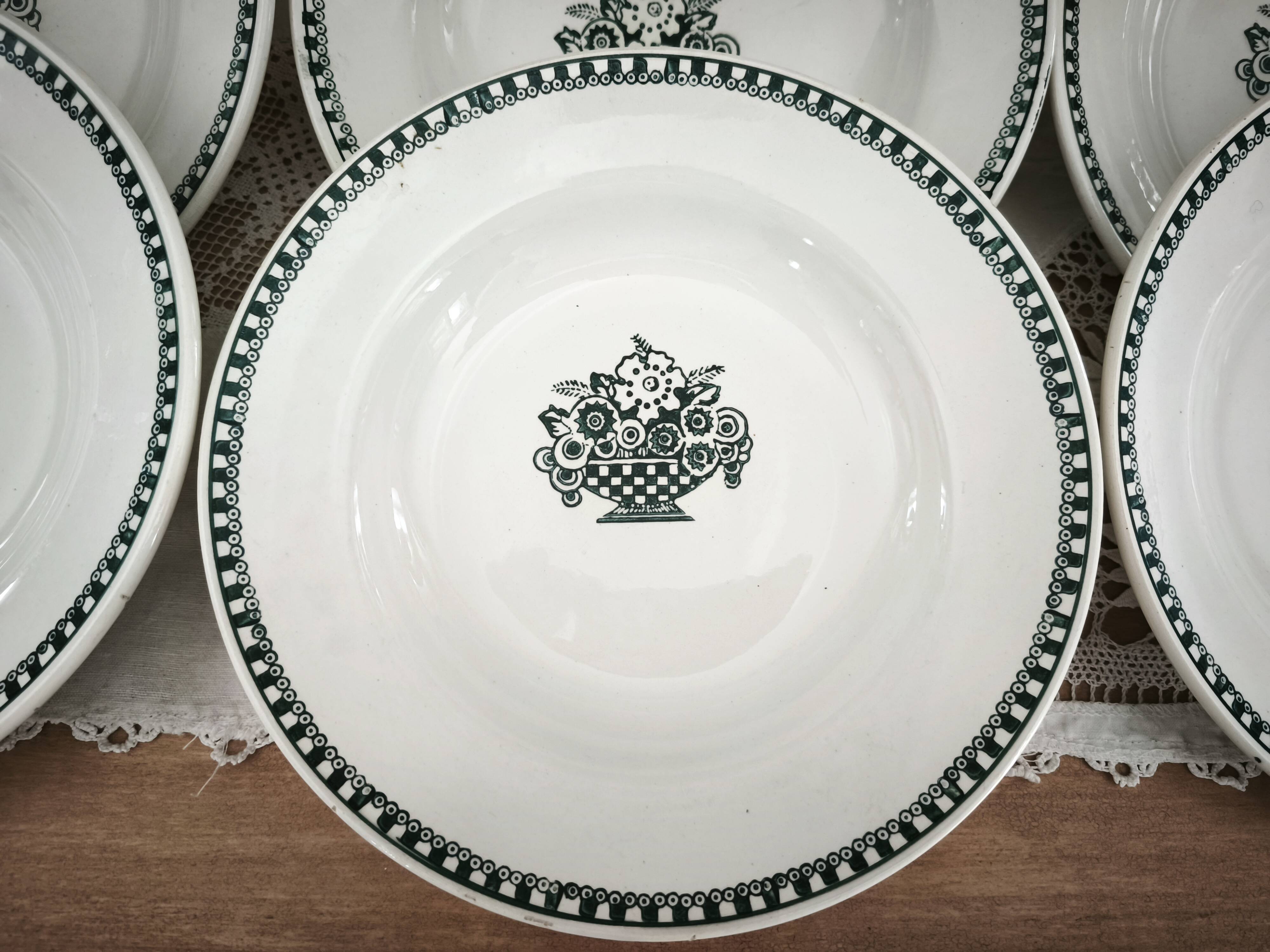 Set of 12 deep plates in Earthenware L'Amandinoise St Amand