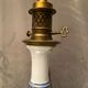 Old Paris porcelain lamp on nineteenth century bronze frame