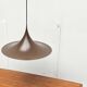 Mid-Century Modern Space Age Danish Brown Semi Pendant Lamp by Claus Bonderup and Torsten Thorup for Fog & Mørup, 1960s