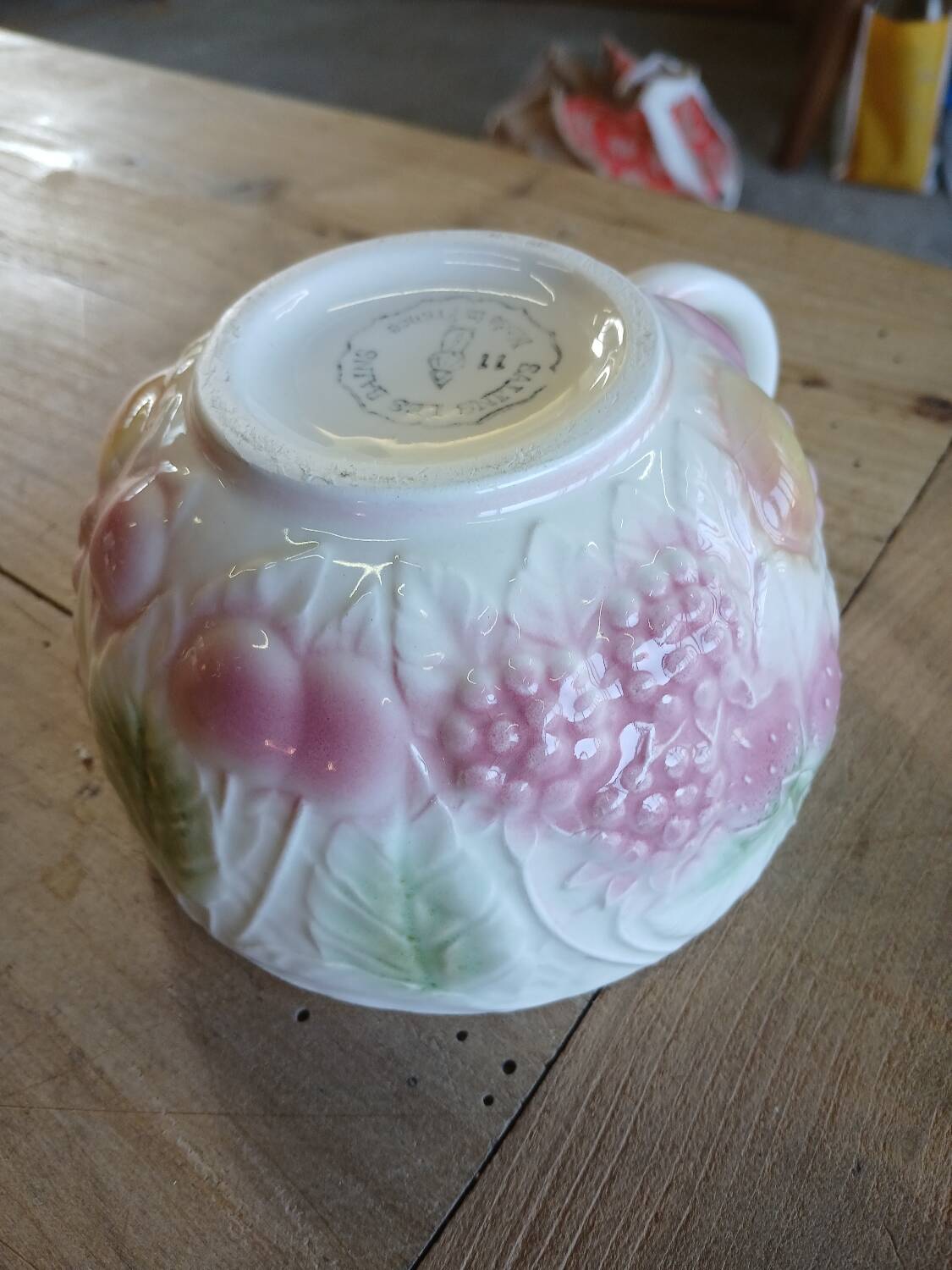 2 old Barbotine bowls