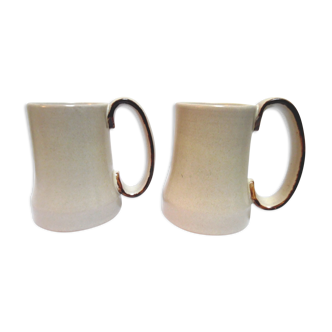 Two ceramic beer steins