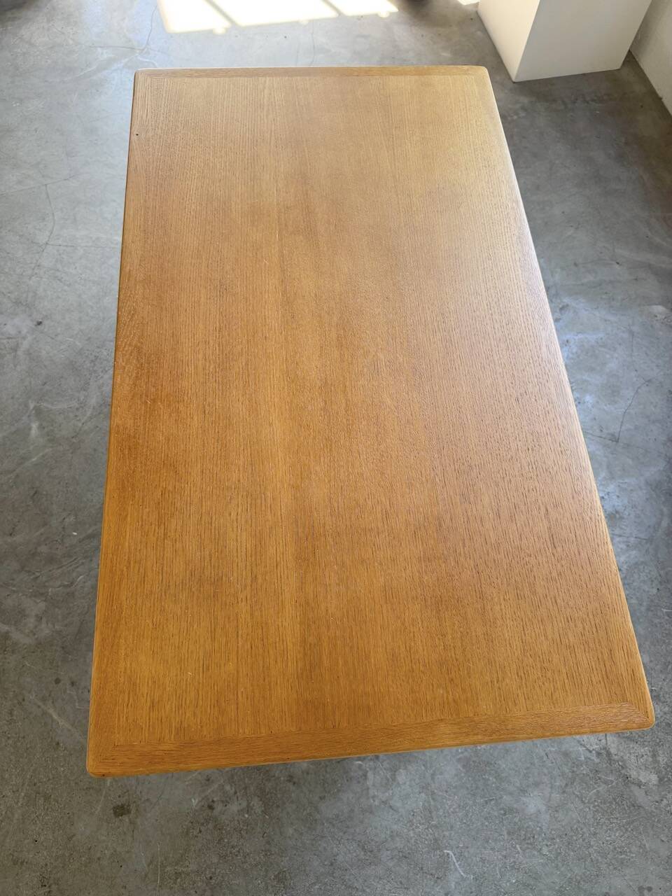 Modernist 50s oak metal desk