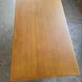 Modernist 50s oak metal desk