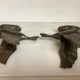 Pair of two-tone brass bird bookends
