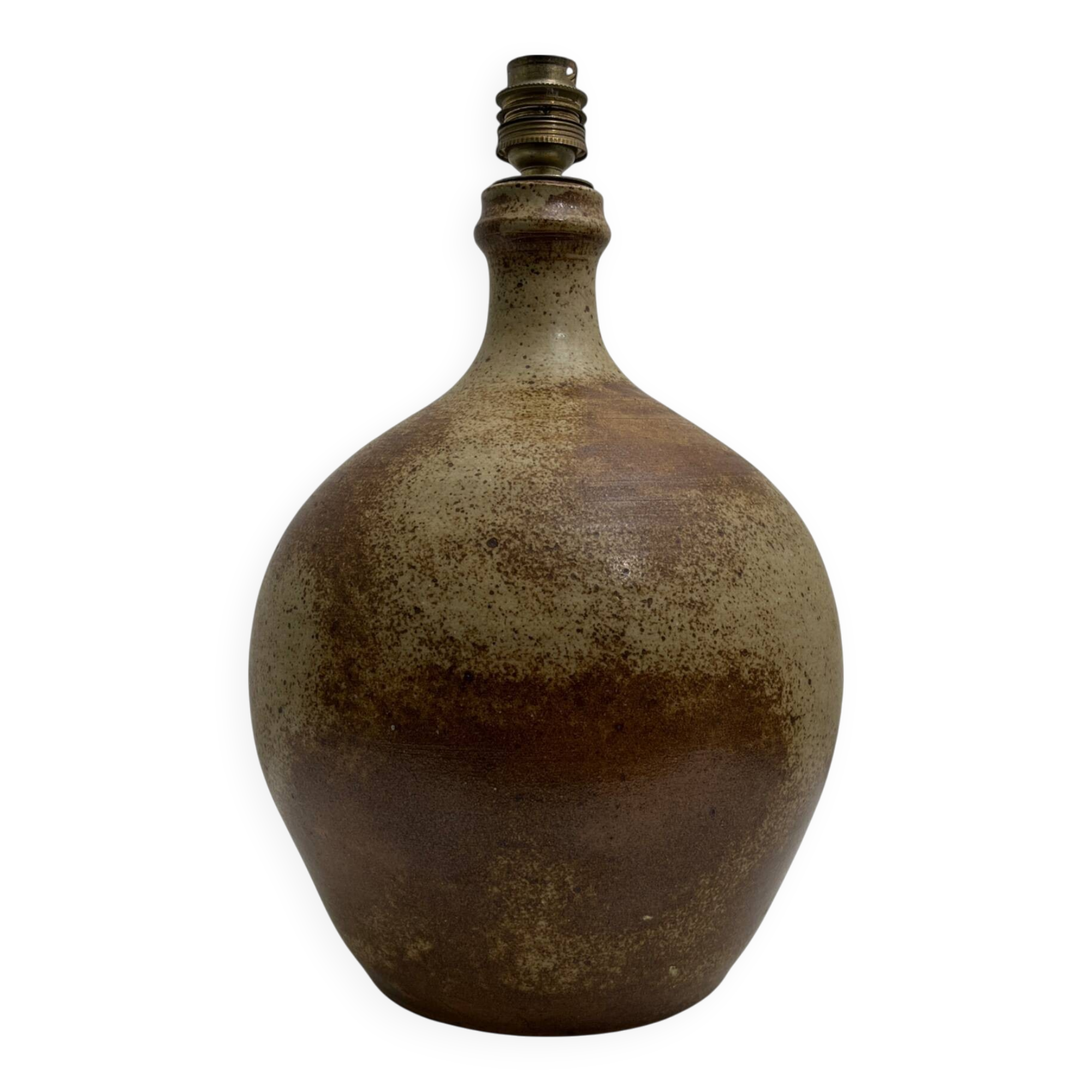 Pyrite sandstone ball lamp base, La borne Tiffoche Deblander style