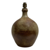 Pied de lampe boule en gres pyrite style La borne Tiffoche Deblander