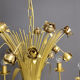 Vintage metal flower chandelier, 1980s