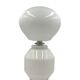 Space Age white glass table lamp, Faver Italy 1970s