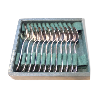 12 Chritofle mocha spoons