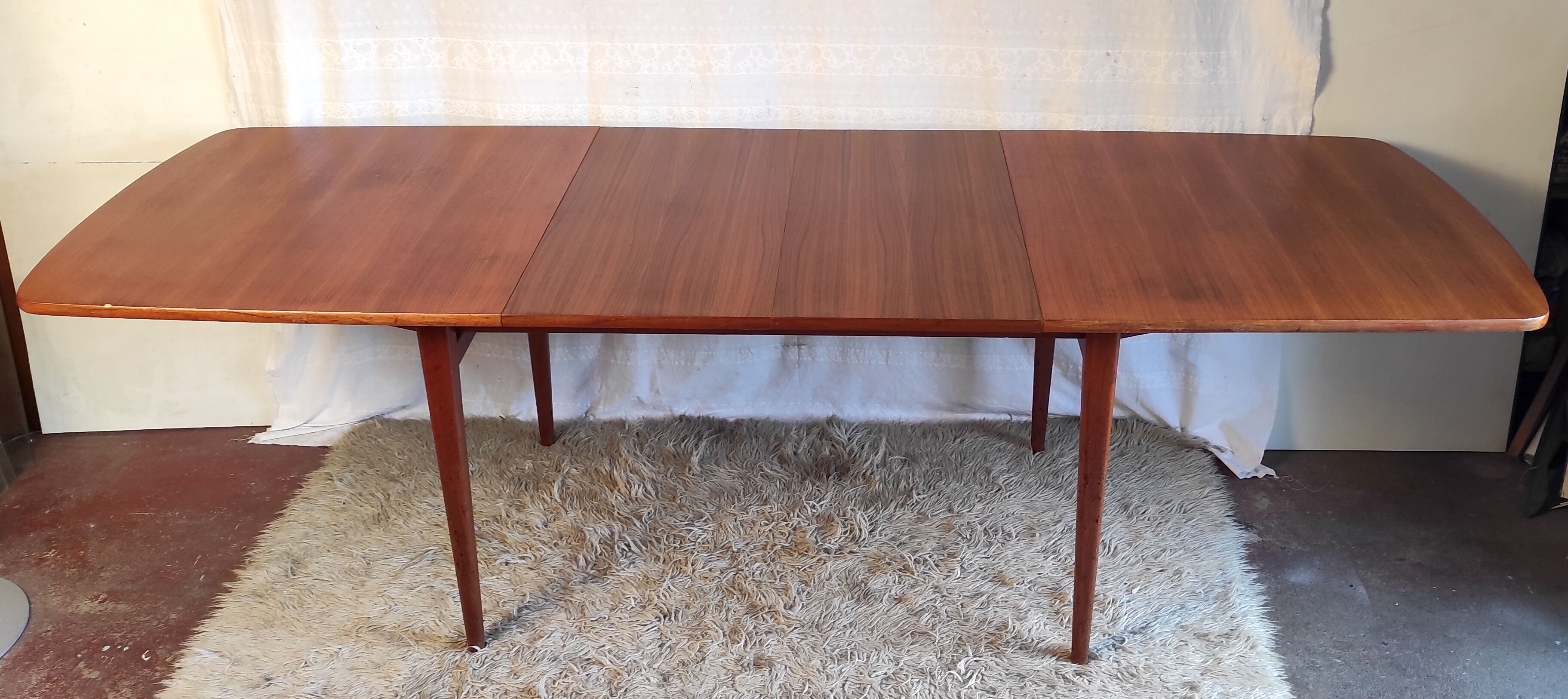 XXL Scandinavian teak style dining tables – 60s/70s