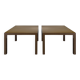 Pair of glossy brown lacquered side tables