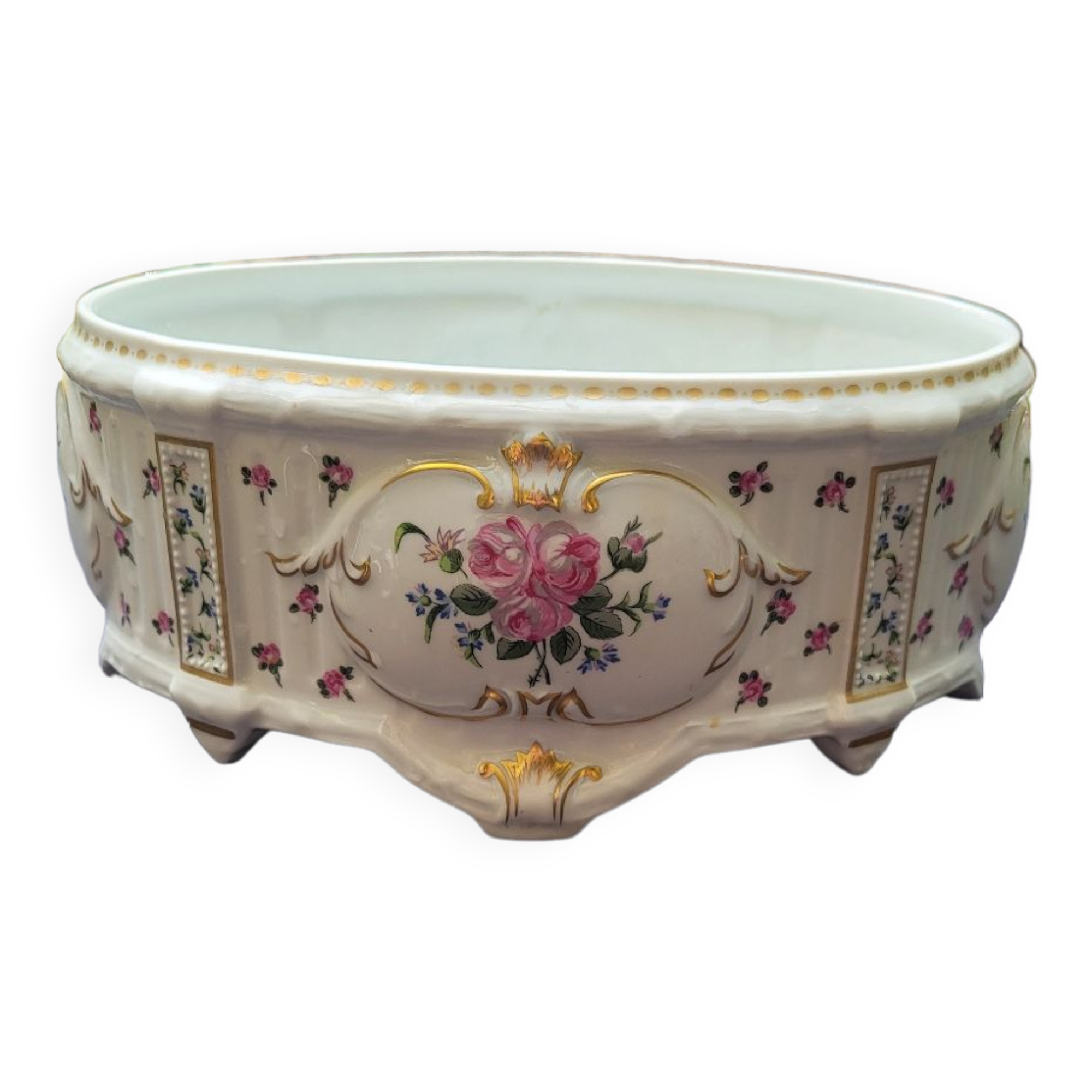 Planter, porcelain centerpiece