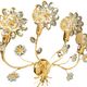 Palwa Hollywood Regency vergoldet Wandlampe Messing Swarovski Kristallen