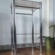 Sellette / Table d'appoint vintage Yves Boutboul - Métal chromé & verr