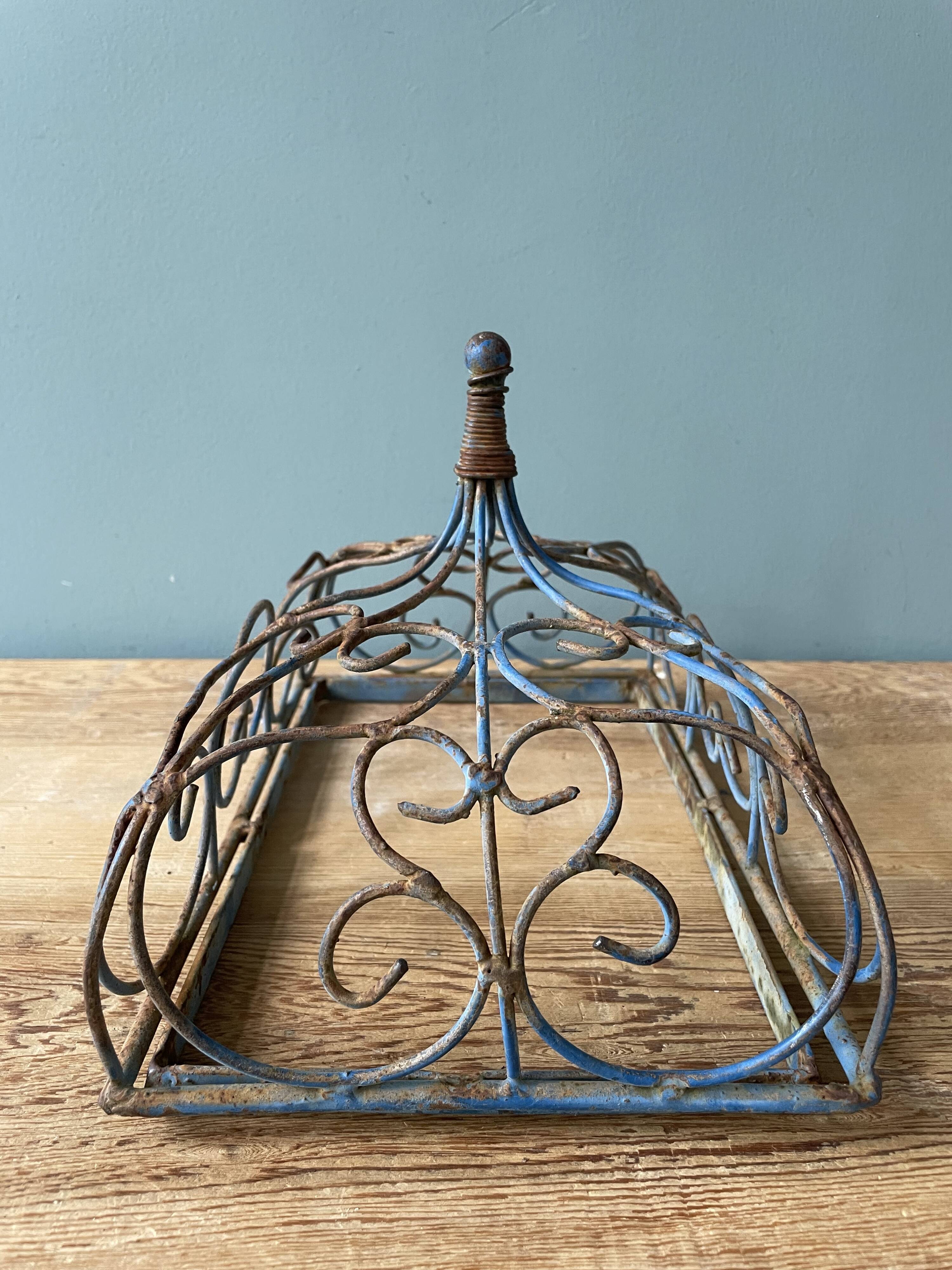 Decorative wrought iron basket