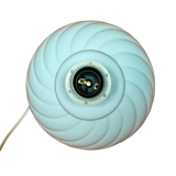 Spiral lamp foot - White glazed ceramic 70's