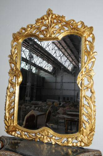 Mirror-wood-of-hetre-massive-carved-a-la-main, dore, 140x100 cm