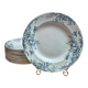 Set of 12 plates Terre de Fer Clairefontaine Cyclamens
