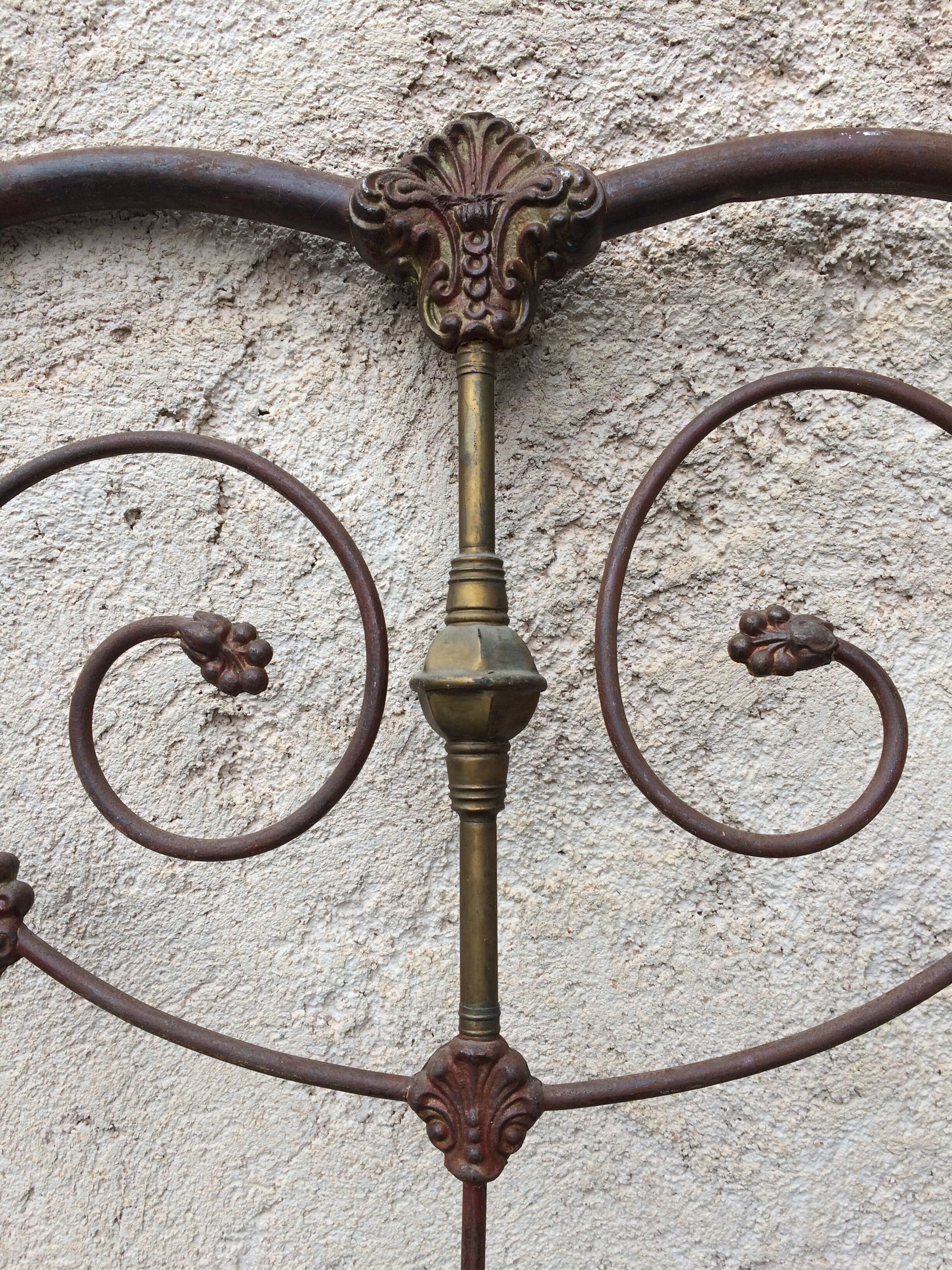 Wrought iron headboard