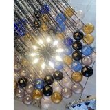 Scenographic Multicolor “Ballotton” Balls Murano Glass Chandelier