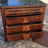 Black marble chest of drawers
